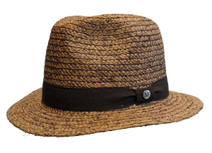 M by Flechet Raffia straw Tan/Brown Summer Fedora hat