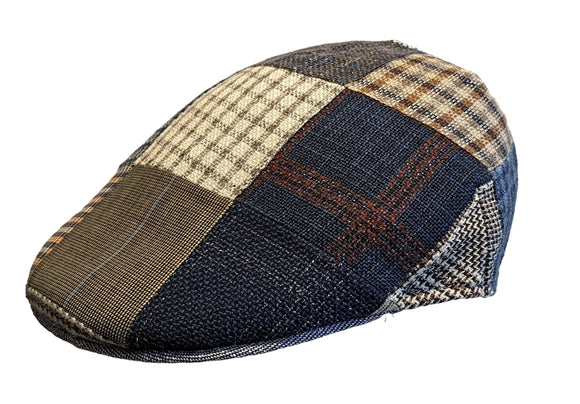 Stanton Italian made Linen/Cotton patchwork flat cap