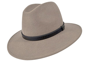 Stanton Wool Unisex large brim Sand Fedora hat