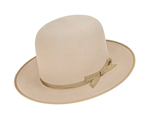 Akubra 'Camp Draft' Open crown Fedora hat in Silver belly