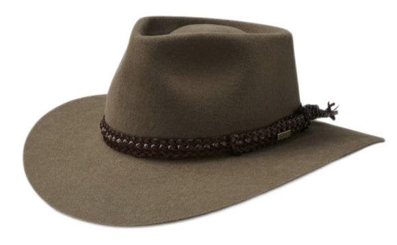 Akubra 'The Brumby' Special Snowy River high country tribute hat in Acorn Fawn