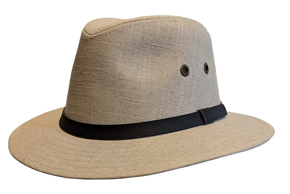 Avenel Linen/Cotton Summer Fedora in Natural