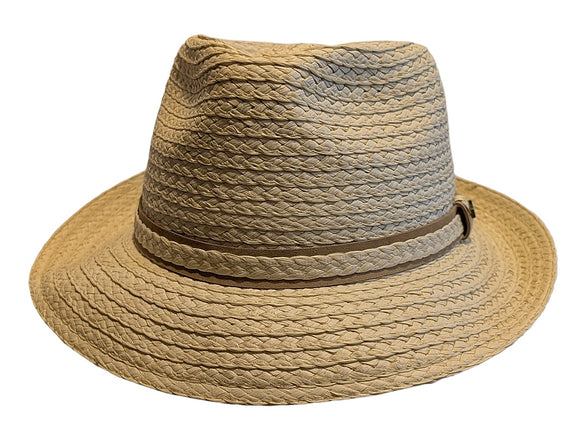 Avenel Raffia straw Summer Fedora hat in Natural
