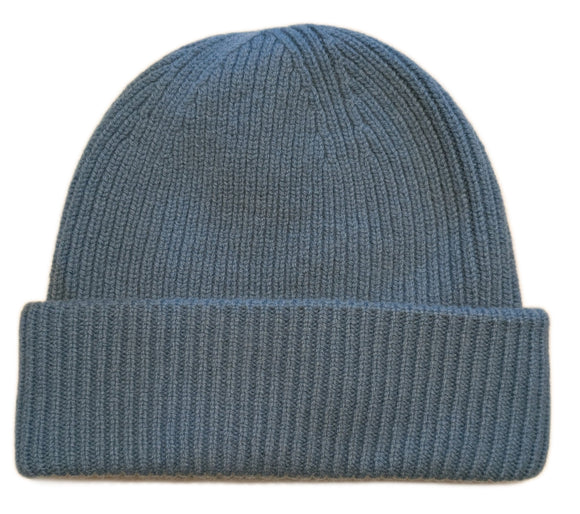 Avenel Australian Wool ribbed beanie in Petrol