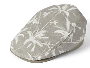 Failsworth 100% Cotton leaf printed Putty flat cap