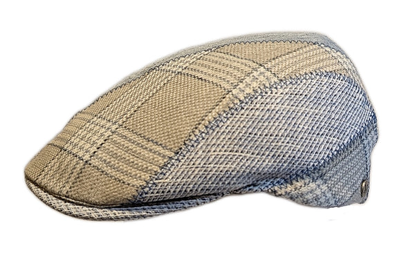 Flechet Linen/Cotton blend zig-zag stitch Patch cap