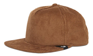 Goorin Corduroy 'Flat Boy' flat peak baseball cap in Whiskey