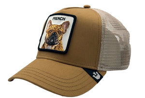 Goorin 'The French Frenchie' Trucker Style Baseball Cap in Khaki