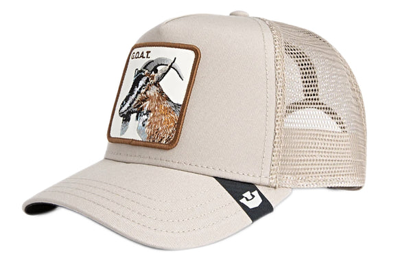 Goorin 'Goat' Trucker Style Baseball Cap in Biscuit (Beige)