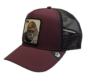 Goorin 'The Boss' Wool/Poly Trucker Style cap in Burgundy