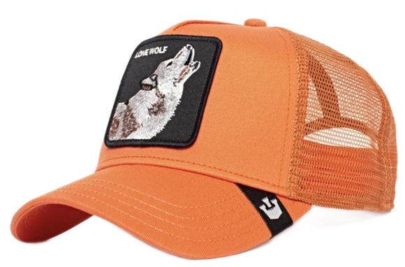 Goorin 'Lone Wolf' Trucker Style Baseball Cap in Pumpkin