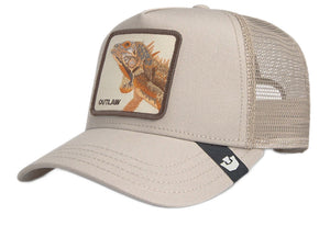 Goorin 'The Outlaw Lizard' Trucker Style Baseball Cap in Biscuit (Beige)