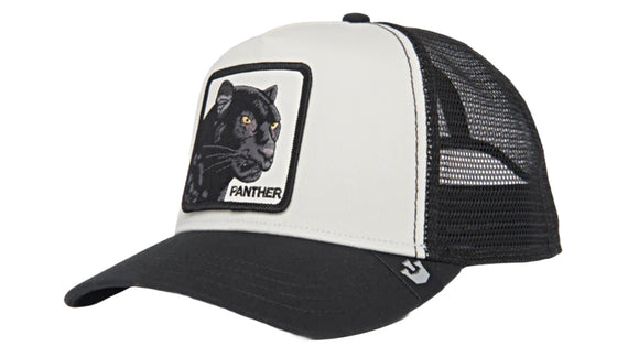 Goorin 'The Panther' Wool/Poly Trucker Style cap in Black/White
