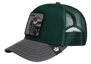 Goorin 'Two-Tone Buffalo' Trucker cap in Oil (Green)