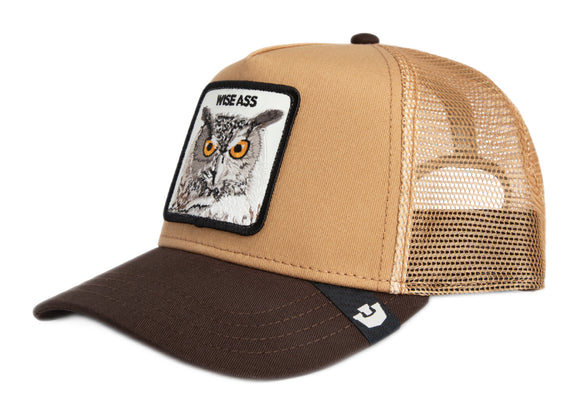 Goorin 'Wise Ass' Trucker Style Baseball Cap in HEAT/GROUND (BEIGE/BROWN)