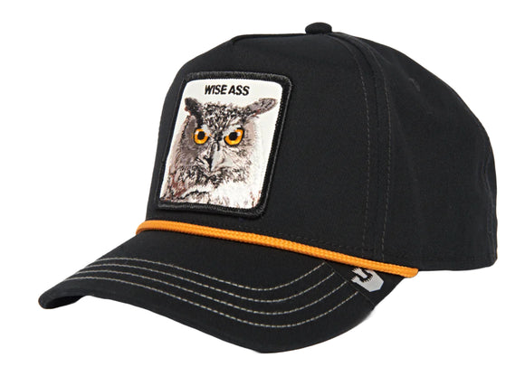 Goorin 'Wise Owl 100' Cotton twill Trucker Style cap in Black