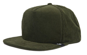Goorin Corduroy 'Flat Boy' flat peak baseball cap in Forest