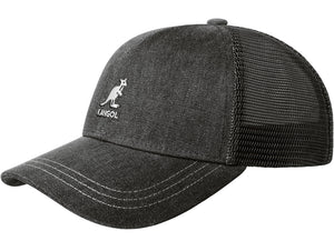Kangol Distressed Cotton Mesh Baseball cap in Black