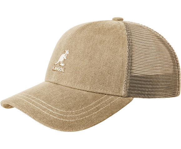 Kangol Distressed Cotton Mesh Baseball cap in Oat