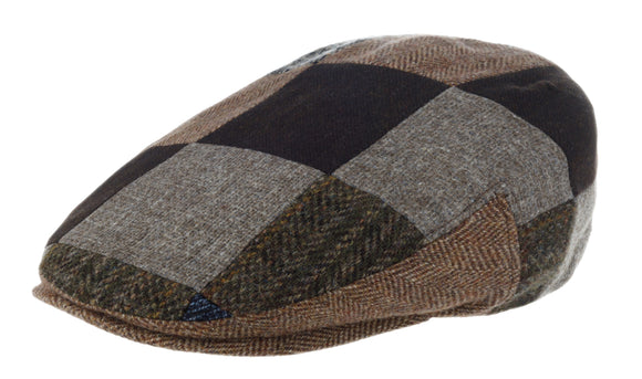 Lierys Wool Tweed Patchwork flat cap