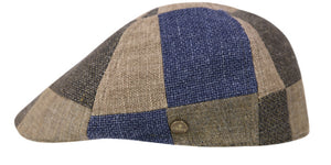 Lierys Silk and Cotton Patchwork 6 panel ivy flat cap