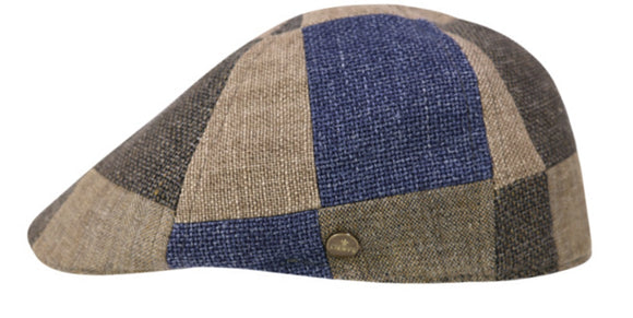 Lierys Silk and Cotton Patchwork 6 panel ivy flat cap