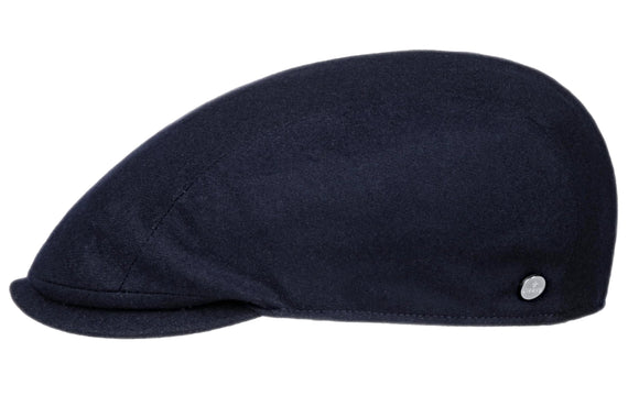Lierys Virgin Wool traditional flat cap in Navy