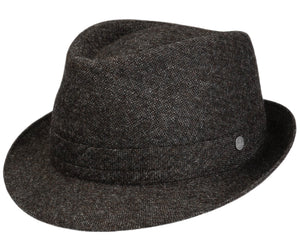 Lierys Wool low profile crown casual Trilby hat in Grey