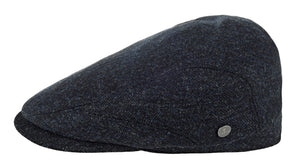 Liery's Textured Wool Drivers style flat cap in Navy