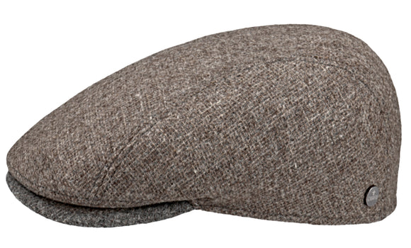 Liery's Textured Virgin Wool Taupe flat cap
