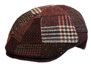 M Flechet Wool blend Duckbill Patchwork Red flat cap