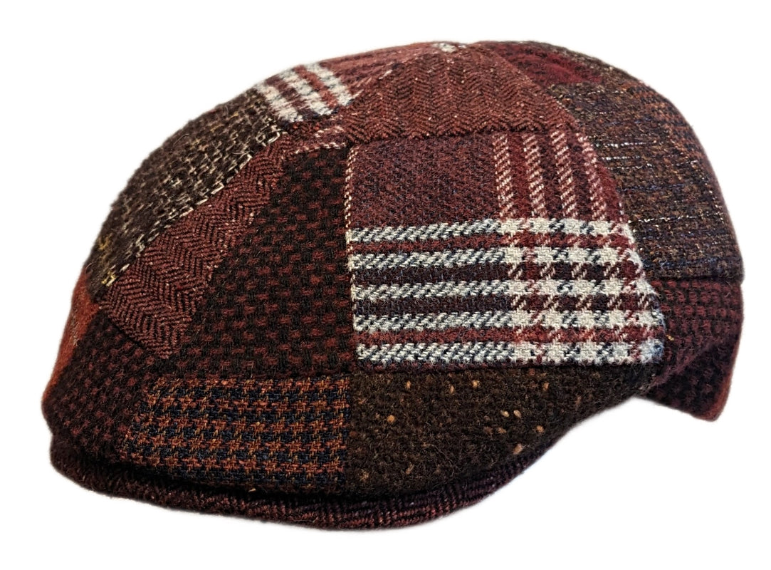 M Flechet Wool blend Duckbill Patchwork Red flat cap – Grand Hatters
