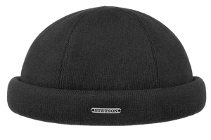 Stetson Cotton knit adjustable Black Docker cap