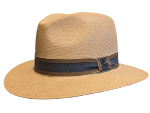 Vintimilla Grade 4 Tan Panama hat with striped band