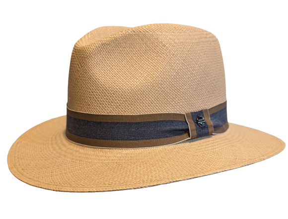 Vintimilla Grade 4 Tan Panama hat with striped band