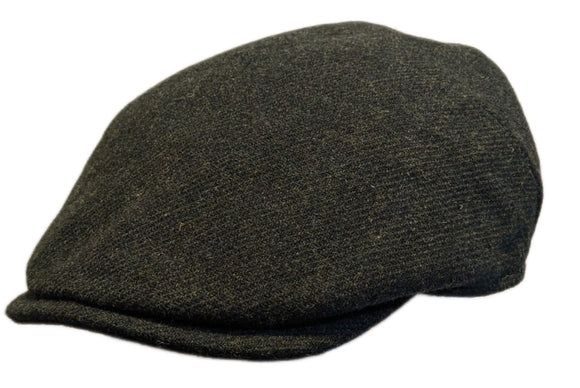 Stanton Shetland Wool flat cap in Olive