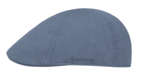 Stetson Texas Cotton 6 panel ivy shape flat cap in Blue