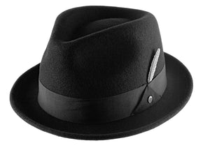 Stetson crushable Wool Black Trilby hat