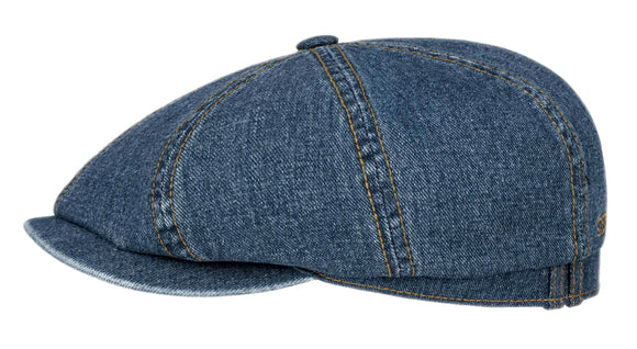 Stetson 'Hatteras' Denim 8 panel Baker boy cap