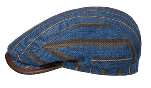 Stetson Linen Striped Driver style flat cap