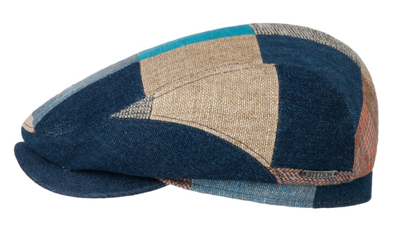 Stetson Linen/Wool/Cotton Patchwork drivers style flat cap