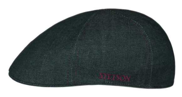 Stetson 'Texas' Cotton 6 panel Dark Denim Ivy flat cap