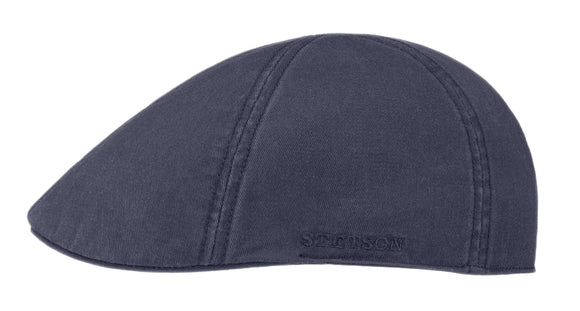Stetson Texas Cotton 6 panel ivy shape flat cap in Navy