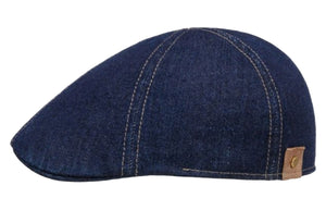 Stetson 'Texas' Cotton 6 panel Dark Denim Ivy flat cap