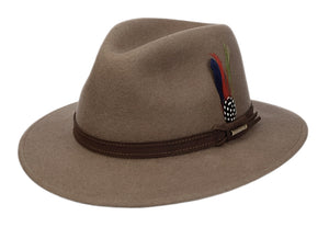 Stetson Traveller Wool felt casual Fedora hat in Beige