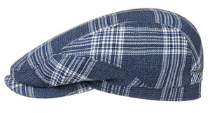 Stetson driver Linen Prince of Wales check Blue cap