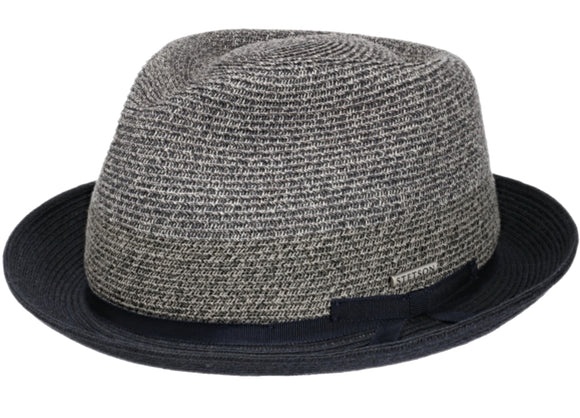 Stetson Viscose Summer Trilby in contrasting Blue/Grey