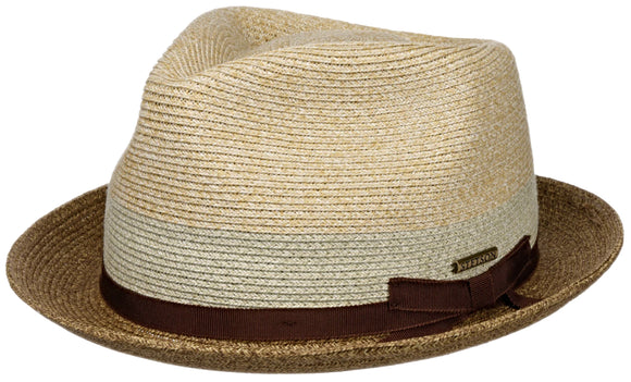 Stetson Viscose Summer Trilby in contrasting Tan/Beige