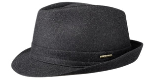 Stetson Virgin Wool blend  Semi-casual Dark Grey Trilby hat