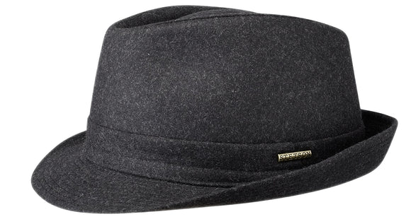 Stetson Virgin Wool blend  Semi-casual Dark Grey Trilby hat